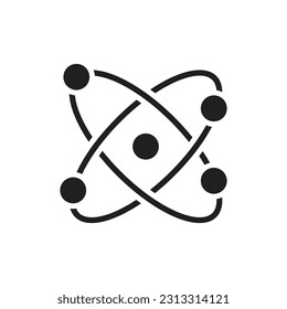 School Atom Filled Icon Vector Illustration
