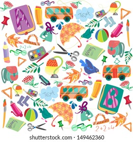 school, autumn, education, student, pattern, background