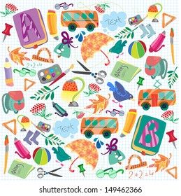 school, autumn, education, student, pattern, background