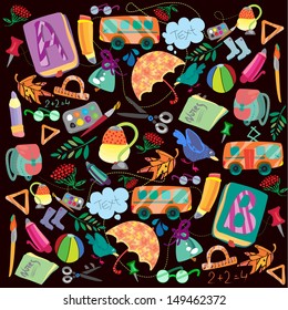 school, autumn, education, student, pattern, background