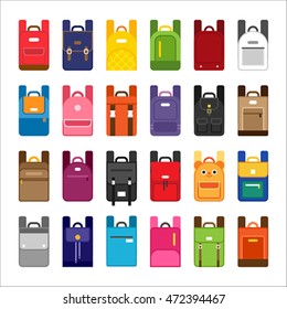 school back pack vector flat design