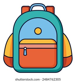Schule Zurück Vektorgrafik Icon Illustration.