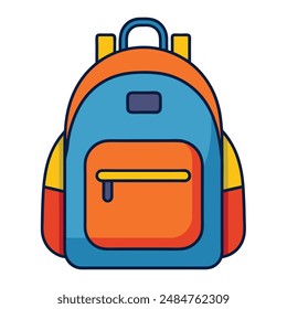 Schule Zurück Vektorgrafik Icon Illustration.