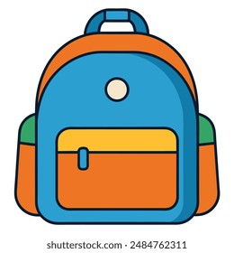 School Back Vector Icon Illustration.