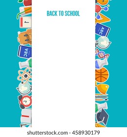 School background concept with place for your text, vector illustration