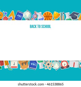 School background concept with place for your text, vector illustration