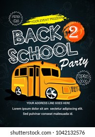 School background with hand drawn   Back to School