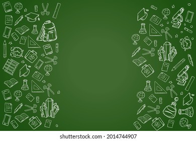 School background. Hand drawn vector.