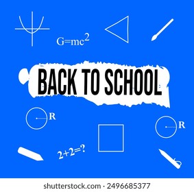 Fondo de la escuela con la inscripción "Regreso a la escuela".