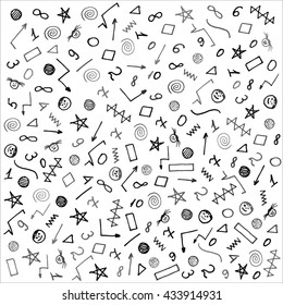 School background pattern. Lettering. Making notebooks, textbooks, for web design. Vector illustration.