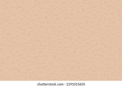 School background. Seamless texture with funny hand drawn icons. Vector illustration Back to school. Contour elements on a light background