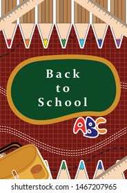 School background. Vector illustration. Theme back to school