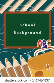 School background. Vector illustration. Theme back to school