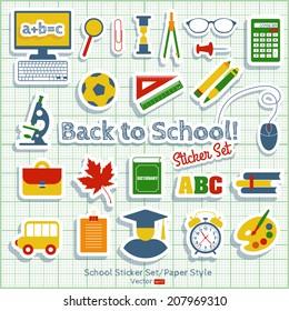 School background.Back to school illustration on blue print paper.Graph paper.