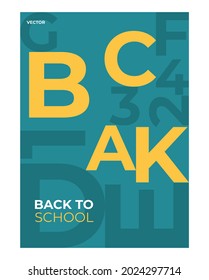 School backgrounds. Elements and objects on school themes, simple background for poster. Vector illustration background concept.