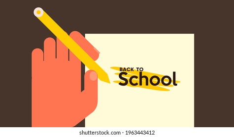 School backgrounds. Vector flat illustration. Back to School. Simple background for poster, cover, flyer.