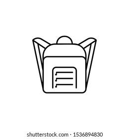 School backpack bag icon. Element of school icon