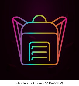 School backpack bag nolan style icon. Simple thin line, outline vector of school icons for ui and ux, website or mobile application