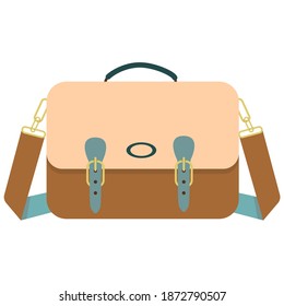 School backpack, business, sport and travel bag. Illustration in cartoon style. Isolated on white background.