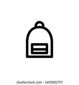 School Backpack Education Outline Icon Vector Illustration
