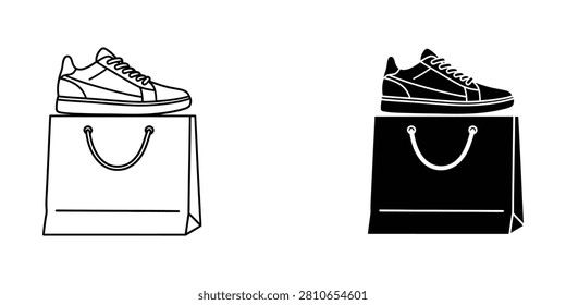 School backpack with globe and pencil and ruler icon set in outline and solid vector illustration