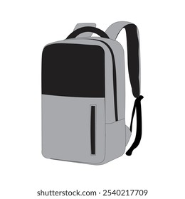 school backpack grey with good quality with good color