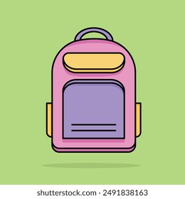 school backpack with Hand drawn style colorfull vector illustrations perfect for your design needs like for banner, flyer or digital icon