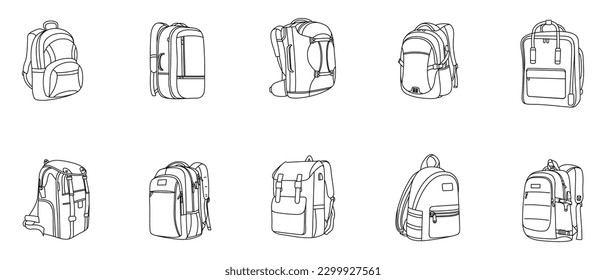 Sketch illustration of school bag  Drawing bag, School bags, Bird