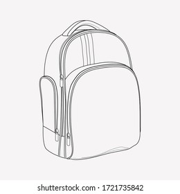 School backpack icon line element. Vector illustration of school backpack icon line isolated on clean background for your web mobile app logo design.