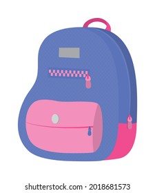 icono de mochila escolar en fondo blanco