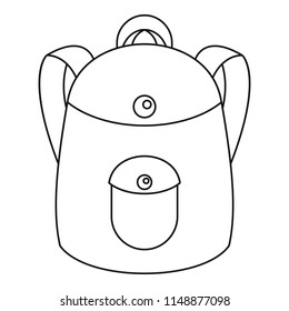 School backpack icon. Outline school backpack vector icon for web design isolated on white background