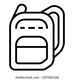 School backpack icon. Outline school backpack vector icon for web design isolated on white background