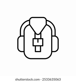 school backpack icon sign vector