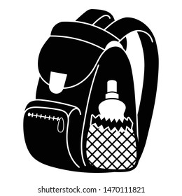 School backpack icon. Simple illustration of school backpack vector icon for web design isolated on white background