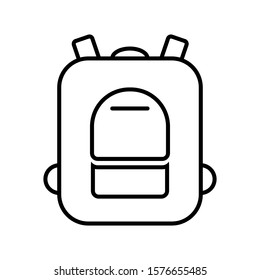 School backpack icon with white background eps 10