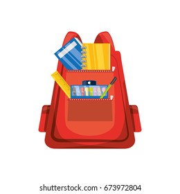 School backpack isolated