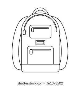 School Backpack Isolated Stock Vector (Royalty Free) 761373502 ...