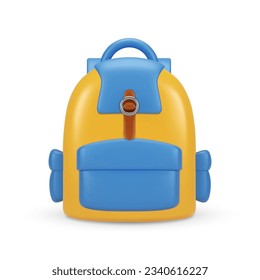 School backpack isolated on white background. EPS10 vector