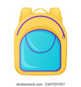 School backpack isolated on white background