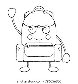 school backpack kawaii cartoon character