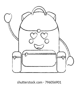 school backpack kawaii cartoon character
