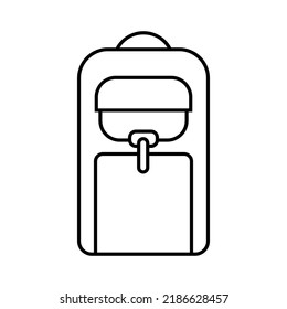 School backpack line icon. Back to school. Vector illustration isolated on white background.