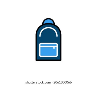 School backpack line icon. High quality outline symbol for web design or mobile app. Thin line sign for design logo. Color outline pictogram on white background