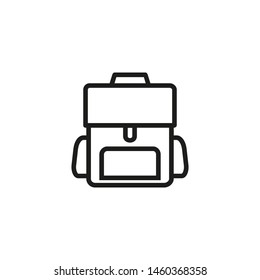 School backpack line icon. Schoolchild, bag, satchel. School concept. Vector illustration can be used for topics like education, travel, fashion