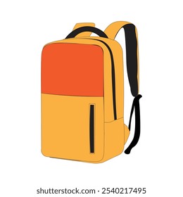 school backpack orange with good quality with good color
