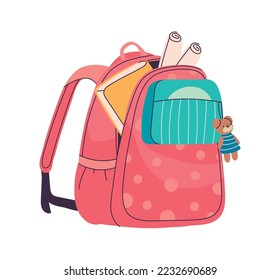 school backpack supplies icon isolated