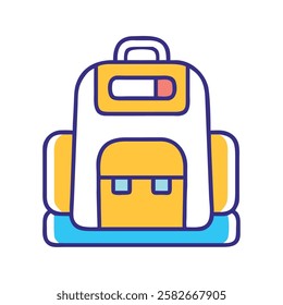 A school backpack used for carrying books and supplies