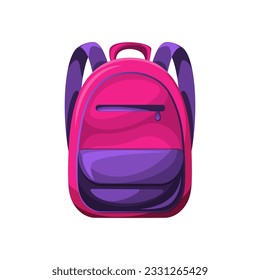 A school backpack.Back to school.Children's satchel,travel backpack.Vector illustration isolated on a white background.