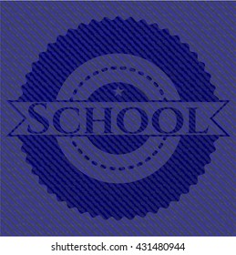 Banda escolar con textura de denim