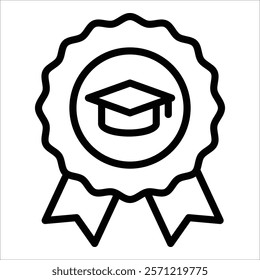School Badge Icon Element For Design